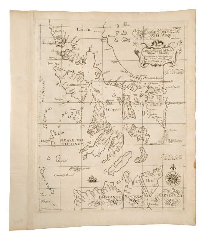 Lot 728 - Sir Robert Dudley (1574-1649), engraved sea chart - ‘Carta Particolare dell Isole Filipin...