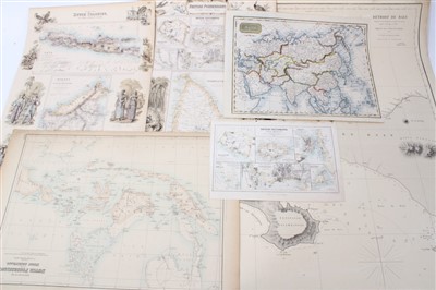 Lot 972 - Group of 19th century maps of Far East - including five by Archibald Fullarton & Co., large hand-coloured map of Asia, by William Faden, small map by Findlay and two charts by Depot de Cartes et Pl...