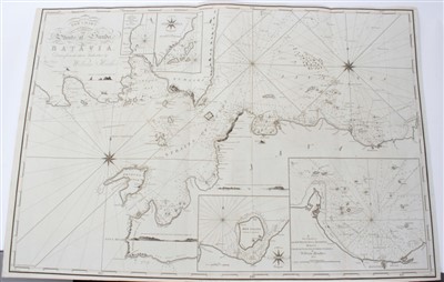 Lot 733 - William Heather (fl. 1790-1812), engraved map - ‘Straits of Sunda to Batavia’, dated 1803, 65cm x 95cm.