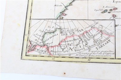 Lot 1063 - John Senex (d.1740), hand-coloured map - ‘A New map of Asia’, 1721, 50cm x 59cm.