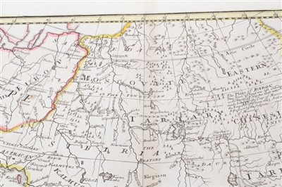 Lot 1063 - John Senex (d.1740), hand-coloured map - ‘A New map of Asia’, 1721, 50cm x 59cm.