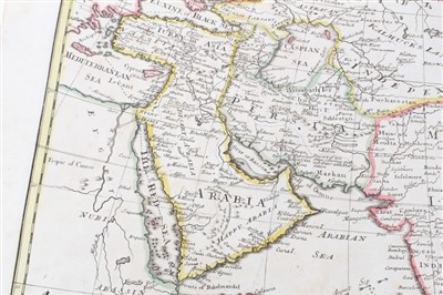 Lot 1063 - John Senex (d.1740), hand-coloured map - ‘A New map of Asia’, 1721, 50cm x 59cm.