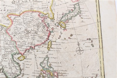 Lot 1063 - John Senex (d.1740), hand-coloured map - ‘A New map of Asia’, 1721, 50cm x 59cm.