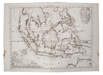 Lot 1074 - Vicenzo Maria Coronelli (1650-1718), engraved map - ‘Isole dell Indie divise in Filippine, Moluccae e Della Sonda’, 1696, Latin text verso, 46cm x 61cm.