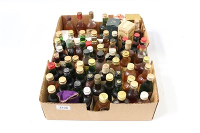 Lot 3736 - Group of approximately 65 whisky miniatures