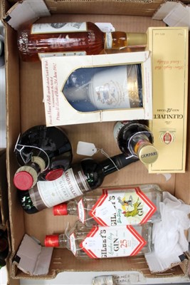 Lot 3735 - One bottle of Glenlivet 12 year old whisky, one bottle of Benedictine, Southern Comfort, tow bottles of Gilbey’s Gin and others