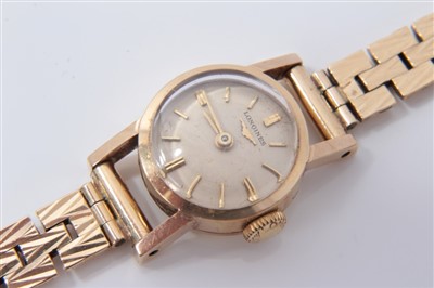 Lot 3344 - Ladies’ Longines 9ct gold wristwatch.