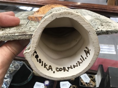 Lot 2033 - Rare Troika mask vase