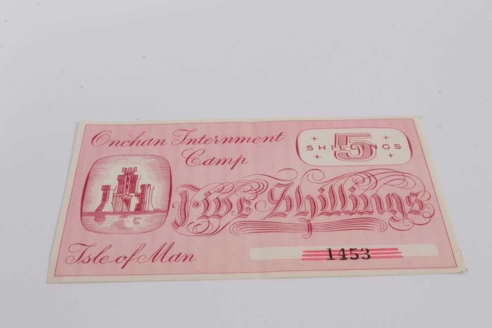 Lot 4 - Isle of Man – Onchan Internment Camp Five Shillings banknote