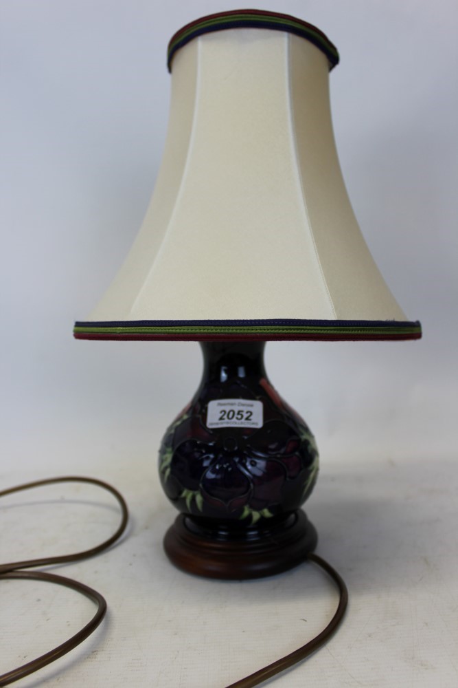 Lot 2052 Modern Moorcroft lamp