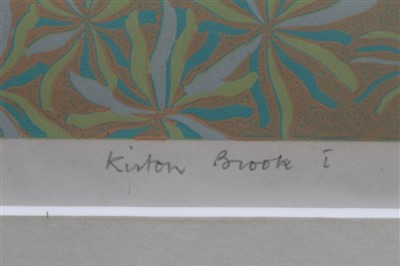 Lot 1328 - Stan Cooper (1915-2010) linocut, series of three 'Kirton Brook'