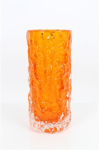 Lot 2041 - Whitefriars tangerine bark vase, designed by...