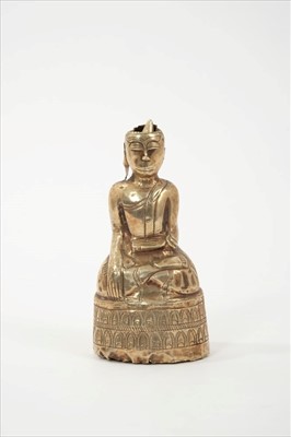 Lot 633 - Unusual 18th / 19th century Tibetan gilt metal Buddha