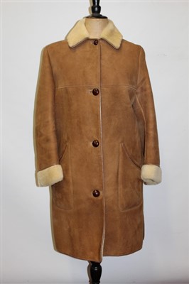 Lot 3090 - Ladies sheep skin coat by Nurseys, Bungay, England, size 34