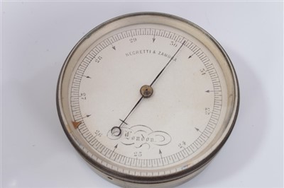 Lot 3761 - Negretti and Zambia pocket barometer