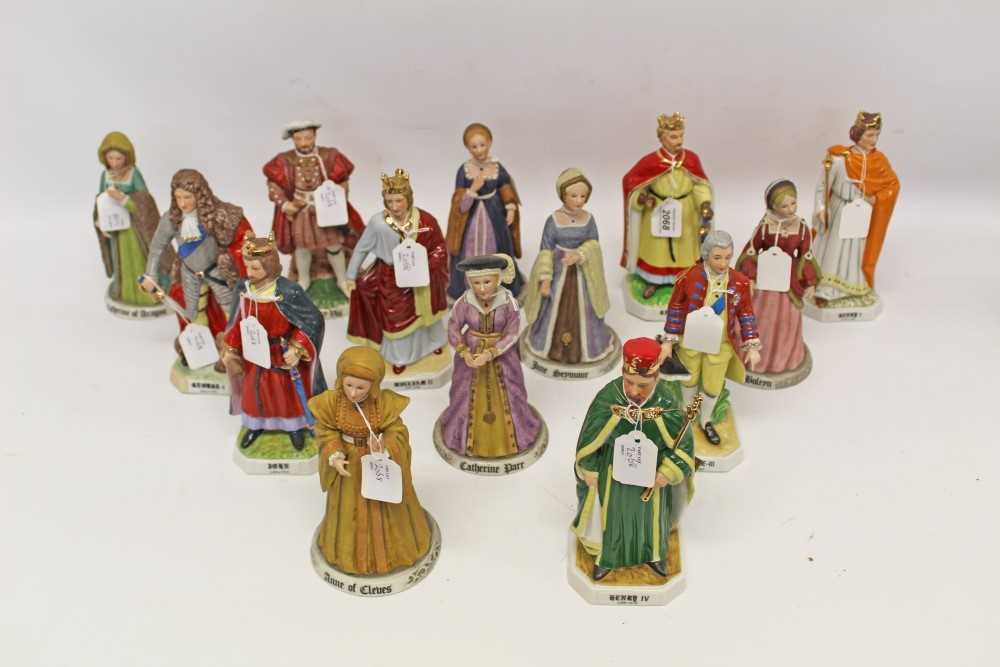 Lot 2068 - Group of fourteen Royal figures depicting the Kings and Queens of England