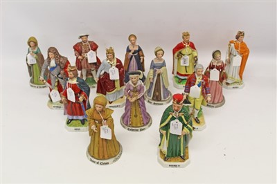 Lot 2068 - Group of fourteen Royal figures depicting the Kings and Queens of England