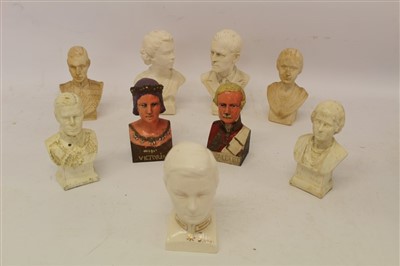 Lot 2072 - Group of Nine various busts of British Monarchs, from Queen Victoria, to Elizabeth II (9)