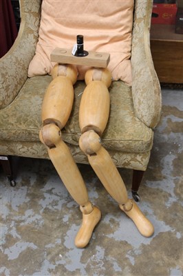 Lot 3780 - Pair of articulated mannequin legs