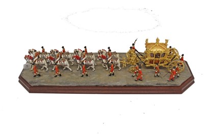 Lot 2075 - Impressive Border Fine Art group "The Coronation 1953" Model B0810 By Ray Ayres limited edition 225 / 350, upon a hardwood base.