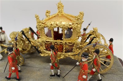 Lot 2075 - Impressive Border Fine Art group "The Coronation 1953" Model B0810 By Ray Ayres limited edition 225 / 350, upon a hardwood base.