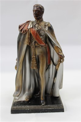 Lot 3560 - Unusual Royal commemorative table lighter in the form of Edward VIII, 22cm in height