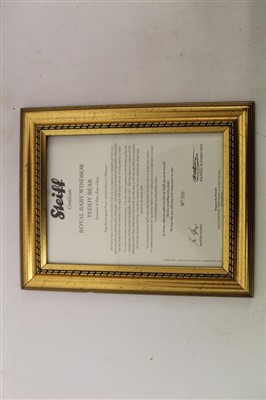 Lot 2784 - Steiff bears including Titanic Centenary Bear 663888, Royal Baby Windsor Bear 664267, Royal Buckingham Bear 662577, all boxed with certificates, Rotary Bear 661440 in canvas bag, Prince Charles Bea...