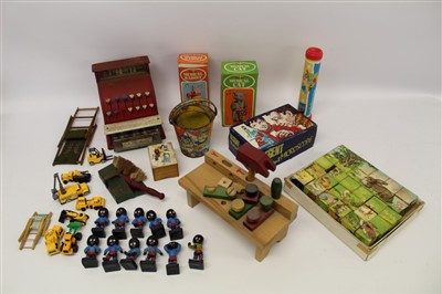 Lot 2785 - Two boxes of assorted toys including tin plate till, games and puzzles (2 boxes)