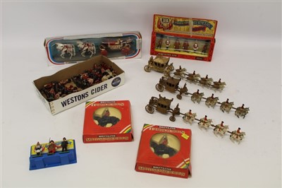 Lot 2787 - Selection of diescast Royalty coaches, Britains boxed figures and elastoline models of soldiers