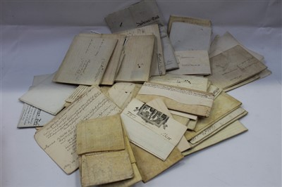 Lot 2436 - Collection of deeds, 17th century and later relating to the county of Essex