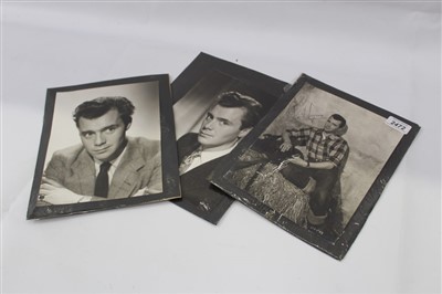 Lot 2472 - Three portrait pictures of Dirk Bogarde with one signed