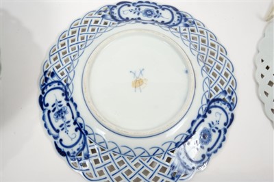 Lot 50 - Meissen porcelain blue and white dessert service