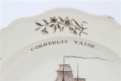 Lot 45 - 18th century Wedgwood creamware plate - Welvaren 1779