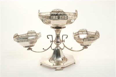 Lot 248 - Edwardian silver table centre