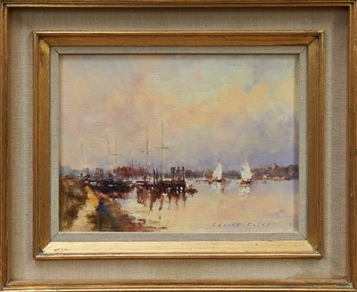 Lot 1005 - Sydney Foley (1916-2001) oil on canvas - on the river, signed, in gilt frame