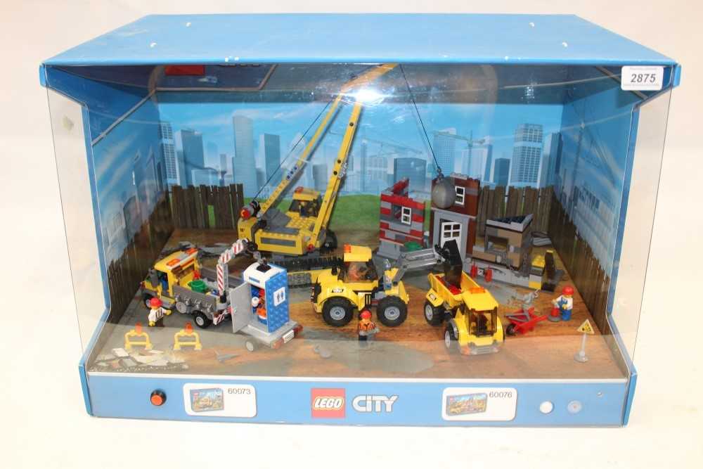 Lot 2875 - Lego City Shop display diorama.