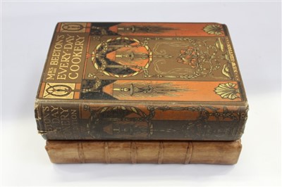 Lot 2490 - 18th century book - The Art of Cookery Made Plain and Easy, by A Lady, 1770, in leather binding, together with a copy of Mrs Benton’s Every Day Cookery, published 1907 (2)