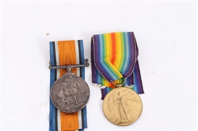 Lot 515 - First World War Pair Comprising War and Victory Medals named to Capt. J.J. Hewetson.