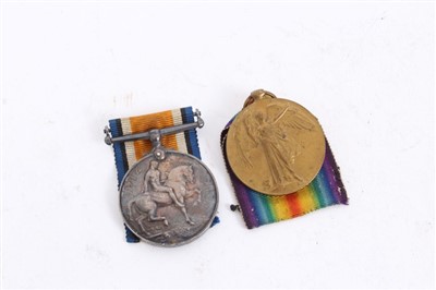 Lot 516 - First World War Pair comprising War and Victory Medals named to 6148. PTE. P.H. Newnham. MIDD’X. R.