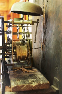 Lot 668 - John Glover of Bungay, 18th century longcase clock with square brass dial, in oak frame