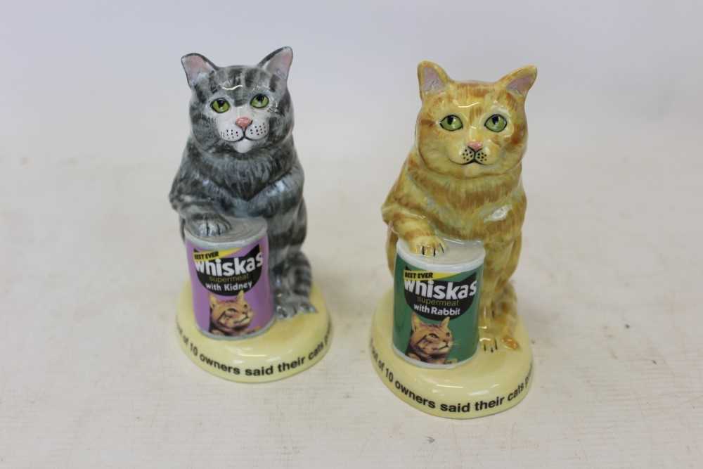 Lot 2105 - Two Royal Doulton limited edition Whiskas Cats- Silver Tabby and Ginger
