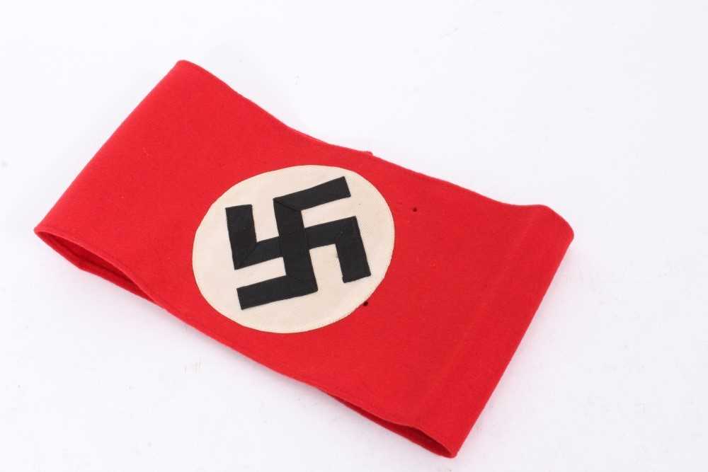 Lot 554 - Nazi party arm band with RZM paper label to interior numbered- 344672