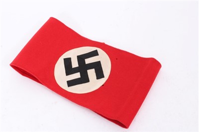 Lot 554 - Nazi party arm band with RZM paper label to interior numbered- 344672