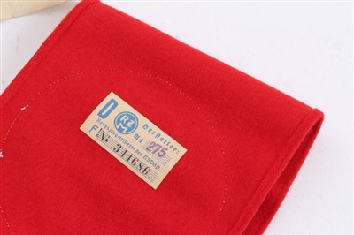 Lot 555 - Nazi party arm band with RZM paper label to interior, numbered - 344686 together with some other cloth badges