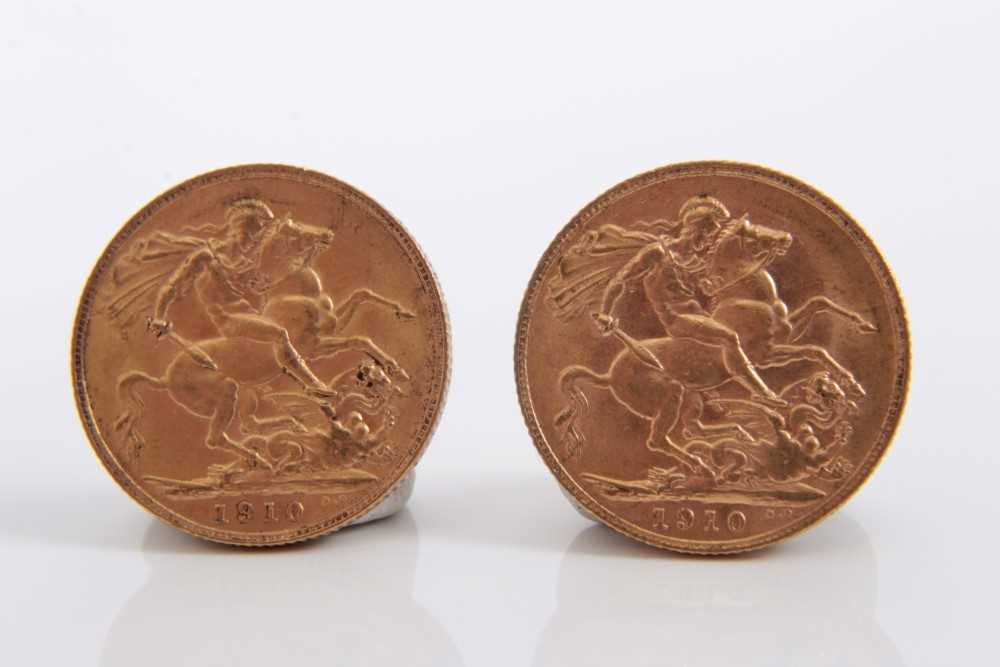 Lot 153 - G.B. Edward VII gold Sovereigns (x 2)