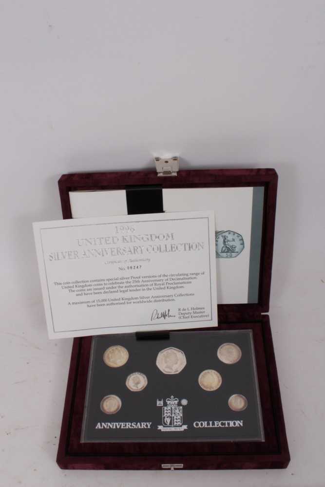 Lot 132 - G.B. The Royal Mint U.K. Silver Anniversary Seven Coin Proof Collection 1996