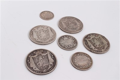 Lot 192 - G.B. mixed William IV silver coinage (x 7)