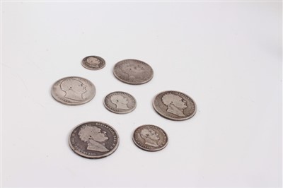 Lot 192 - G.B. mixed William IV silver coinage (x 7)