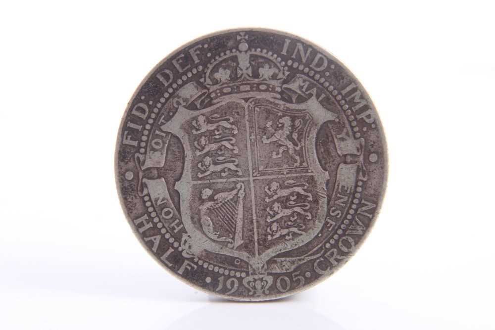 Lot 198 - G.B. Edward VII silver Half Crown 1905 (Rare)
