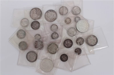 Lot 199 - G.B. mixed silver coinage (x 24)